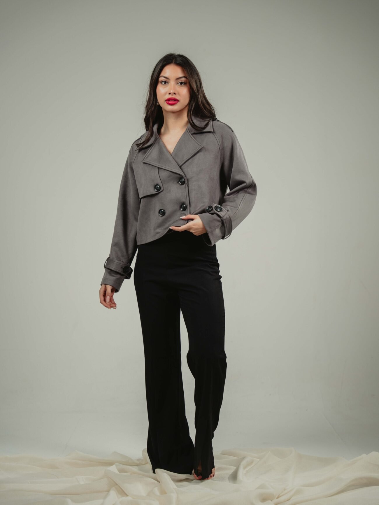 SHORT TRENCH COAT - Image 3