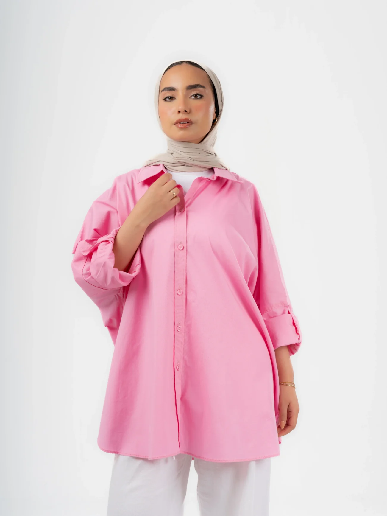 OVERSIZED PINK SHIRT - Image 3